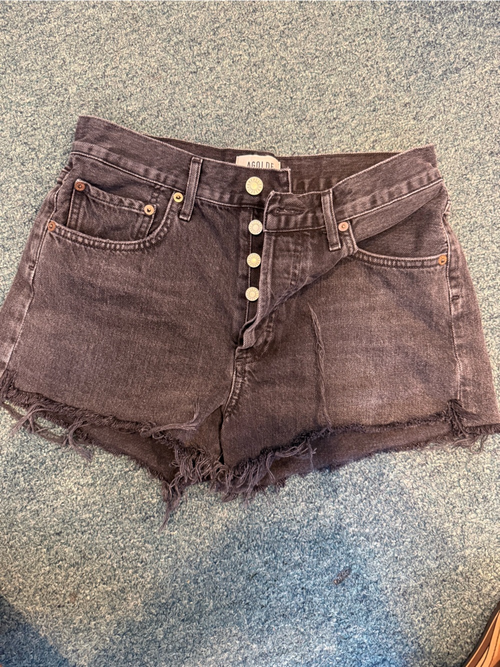 Agolde Women's Black Jean Shorts